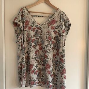 DR2 Floral Blouse 2X